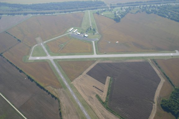 An overhead view of our airport